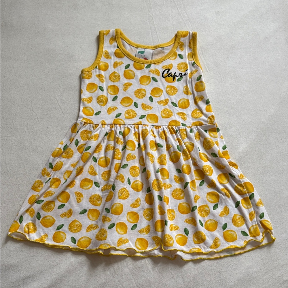 Italy Lemon Capri Dress Size 2